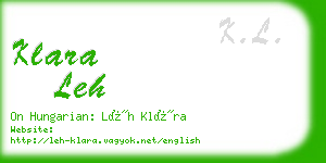 klara leh business card